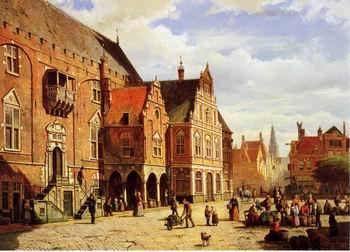 unknow artist European city landscape, street landsacpe, construction, frontstore, building and architecture.026 Germany oil painting art